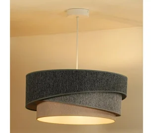 Duolla-Żyrandol na lince KOBO ECO REC. 1xE27/15W/230V śr. 45 cm zielony/szary/kremowy - Lampy sufitowe - miniaturka - grafika 1
