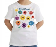 Moda i Uroda OUTLET - Koszulka Dziecięca T-shirt z Nadrukiem DZIEŃ KROPKI DO PRZEDSZKOLA r 110 12 - miniaturka - grafika 1
