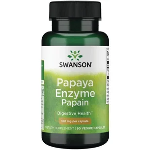 SWANSON Health Products Papaina (Enzym Papai) 100 mg 90 kapsułek - Witaminy i minerały - miniaturka - grafika 2
