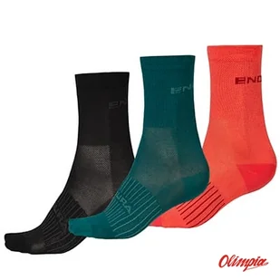 Skarpety Endura Women&acute;s Coolmax Race Sock II Black (3 pary) rozmiar uniwersalny - Skarpetki kolarskie - miniaturka - grafika 1