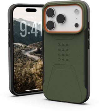 UAG Civilian MagSafe - etui do iPhone 17 Pro kompatybilne z MagSafe olive/orange