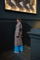 Płaszcze damskie - Bawełniany płaszcz Audrey abstrakcja - miniaturka - grafika 1