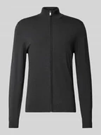 Swetry męskie - Kurtka z dzianiny z mieszanki wiskozy ze stójką - miniaturka - grafika 1