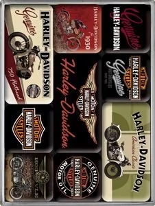 Nostalgic Art Magnesy (9szt) Harley-Davidson Bik - Magnesy - miniaturka - grafika 1