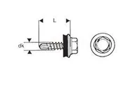 Wkręty - WKRĘT SAMOWIERTNY 4.8*35MM RAL 6020 - miniaturka - grafika 1