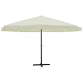 Parasole ogrodowe - Biały ogrodowy parasol z aluminiową ramą R3-T95 - miniaturka - grafika 1