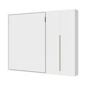 Łóżka dla dzieci i młodzieży - Łóżko piętrowe składane Versia 160 z 2-drzwiową szafą po prawej stronie, białe - miniaturka - grafika 1