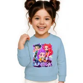 Bluzy dla dziewczynek - BLUZA DZIECIĘCA KPOP DEMON HUNTERS HUNTRIX 122-128 BAWEŁNIANA JAKOŚĆ - miniaturka - grafika 1