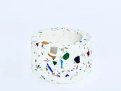 Świeczniki - Świecznik T-light terrazzo lastryko kolorowe - miniaturka - grafika 1