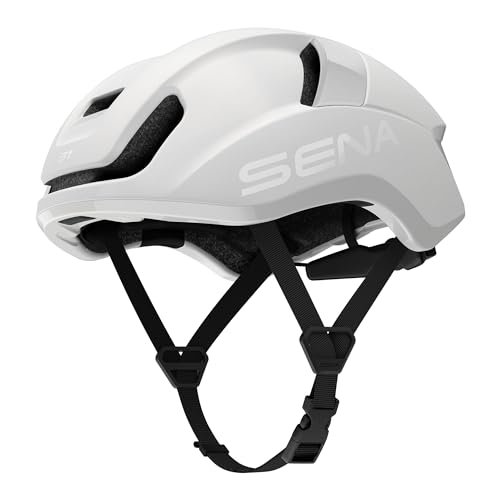 Sena S1 Mesh Intercom Smart Kask rowerowy szosowy (Matowa Biała, L)