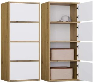 Komoda ALMA Front BIEL Korpus DĄB ARTISAN - Komody - miniaturka - grafika 1