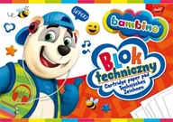 Szkolne artykuły papiernicze - Blok techniczny A4 10K białe kartki Bambino PAKIET 10 sztuk - ST-Majewski - miniaturka - grafika 1