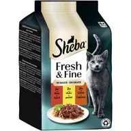 Mokra karma dla kotów - Sheba Fresh & Fine mokra karma dla dorosłych kotów, multipak, w sosie 36x50 g Wołowina, kurczak, jagnięcina - miniaturka - grafika 1