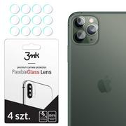 Szkła hartowane na telefon - 3MK Szkło hybrydowe FlexibleGlass Lens iPhone 11 Pro Max na obiektyw aparatu 4 szt - miniaturka - grafika 1