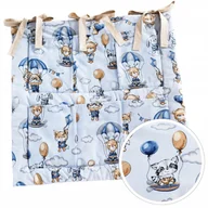 Organizery na łóżeczko - ORGANIZER PRZYBORNIK DO ŁÓŻECZKA DUŻY PUSZYSTY 6 KIESZENI BAWEŁNA OD BabyU - miniaturka - grafika 1