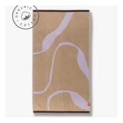 Ręczniki - Lawendowo-jasnobrązowy ręcznik kąpielowy z bawełny organicznej 70x133 cm Nova Arte – Mette Ditmer Denmark - miniaturka - grafika 1