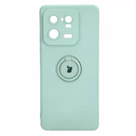 Etui i futerały do telefonów - Bizon Etui Case Silicone Ring Sq do Xiaomi 13 Pro, turkusowe - miniaturka - grafika 1