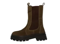 Botki damskie - Tom Tailor Damskie sztyblety 8450070002, khaki, 36 EU, khaki, 36 EU - miniaturka - grafika 1