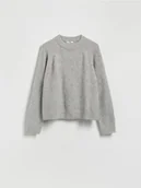 Swetry damskie - Reserved - Sweter z domieszką wełny - jasnoszary - miniaturka - grafika 1