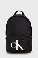 Plecaki - Calvin Klein Jeans plecak damski kolor czarny duży z nadrukiem - miniaturka - grafika 1