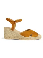 Sandały damskie - Geox Skórzane sandały "Gelsa" w kolorze jasnobrązowym - miniaturka - grafika 1