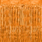 Balony i akcesoria - Kurtyna imprezowa pomarańczowa 100 x 200 cm - miniaturka - grafika 1