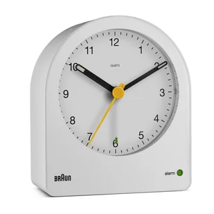 Braun BC22 Kwarcowy budzik Biały, Żółty - Zegary - miniaturka - grafika 1