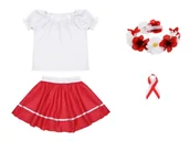 Dresy i komplety dla dziewczynek - ZESTAW NARODOWY BIAŁO-CZERWONY 98-110 4el - miniaturka - grafika 1