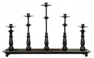 Świeczniki - ŚWIECZNIK KANDELABR metalowy czarny 69x18cm - miniaturka - grafika 1