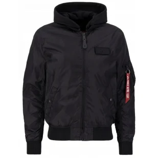 Kurtka Alpha Industries MA-1 TT Hood 196108 515 - Czarna - Odzież taktyczna i umundurowanie - miniaturka - grafika 1
