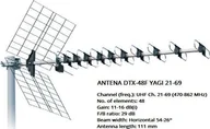 Anteny TV - Iskra Antena DTX-48F Yagi 21-69 Black - miniaturka - grafika 1