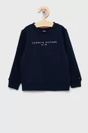 Bluzy damskie - Tommy Hilfiger Bluza bawełniana dziecięca kolor granatowy z aplikacją - miniaturka - grafika 1