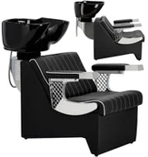 Myjki fryzjerskie - Myjnia myjka fryzjerska barberska Talus do salonu fryzjerskiego barberskiego ruchoma ceramiczna misa armatura bateria słuchawka - miniaturka - grafika 1