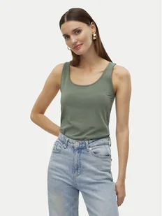 Vero Moda Top Lulu 10323756 Zielony Regular Fit - Koszulki i topy damskie - miniaturka - grafika 1