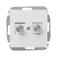 Gniazdka elektryczne - Gniazdo F podwójne ASTORIA  biały  ELEKTRO-PLAST - miniaturka - grafika 1