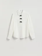 Koszule damskie - Reserved - Koszula z kokardkami - biały - miniaturka - grafika 1