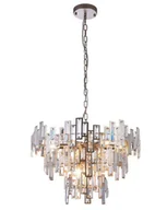 Lampy sufitowe - EVO Żyrandol LAMPA wisząca EVO P09158CP kryształowa OPRAWA zwis glamour crystal przezroczysty EVO P09158CP - miniaturka - grafika 1