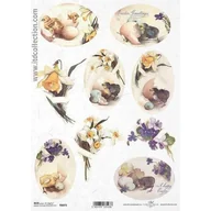 Decoupage - Papier ryżowy ITD A4 R1073 Wielkanoc - miniaturka - grafika 1