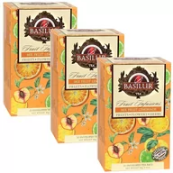 Herbata - BASILUR Fruit Infusions - Owocowa herbata bezkofeinowa z aromatem owoców tropikalnych i cytrusów, w saszetkach 20 x 2 g x3 - miniaturka - grafika 1