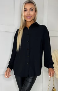 Koszule damskie - Czarna koszula damska z szerokimi rękawami TA541, Kolor czarny, Rozmiar L, AX Paris - Primodo.com - grafika 1