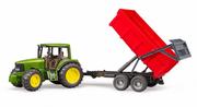 Samochody i pojazdy dla dzieci - Bruder 02057 traktor John Deere z przyczepą - miniaturka - grafika 1