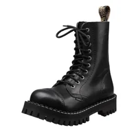 Botki męskie - glany STEEL - BLACK (10 dziurek), podeszwa MONSTER-41 - miniaturka - grafika 1