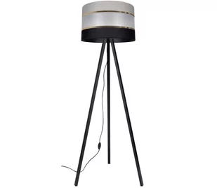 Lampa podłogowa CORAL 1xE27/60W/230V czarny/szary/złoty - Lampy stojące - miniaturka - grafika 1