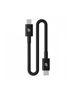 apple Kabel Beats USB C do C 20 cm Czarny MEQ94EE/A - Kable komputerowe i do monitorów - miniaturka - grafika 1