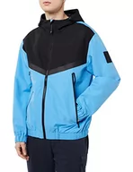 Kurtki męskie - TOM TAILOR Denim 1035106 Kurtka Mężczyźni, 31541 - Black Blue Color Block, L - miniaturka - grafika 1