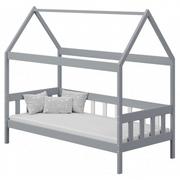 Łóżka dla dzieci i młodzieży - Szare łóżko domek dla dziecka plus materac - Dada 3X 190x90 cm - miniaturka - grafika 1