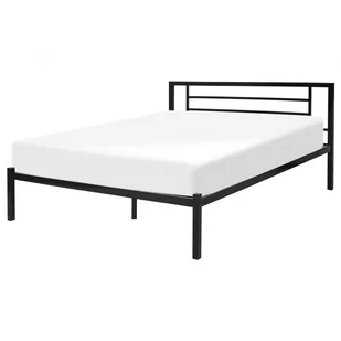 Łóżko metalowe 140 x 200 cm czarne CUSSET - Łóżka - miniaturka - grafika 1