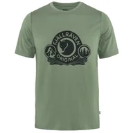 Koszulki sportowe męskie - Męska koszulka Fjällräven Abisko Wool Classic SS M Rozmiar: L / Kolor: zielony/czarny - miniaturka - grafika 1