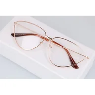 Okulary korekcyjne, oprawki, szkła - Okulary kocie oczy damskie zerówki 1914 - miniaturka - grafika 1