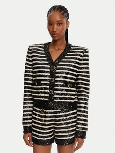 Balmain Marynarka DF1KL180XJ31 Czarny Regular Fit - Marynarki i żakiety damskie - miniaturka - grafika 1